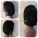 Natural Color Full Front Lace Wig 13x4 BoB Straight Wigs 10-14 Inch Human Hair Wig