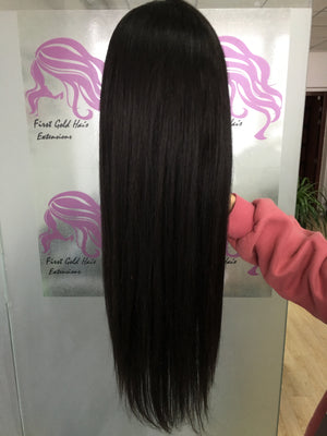 3wig deal,3pcs 28inch,Natural Color Full Front Lace 13x4  Straight wig
