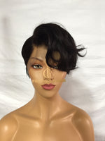 Pixie Wig lace short cut Wigs real Human Hair Wig