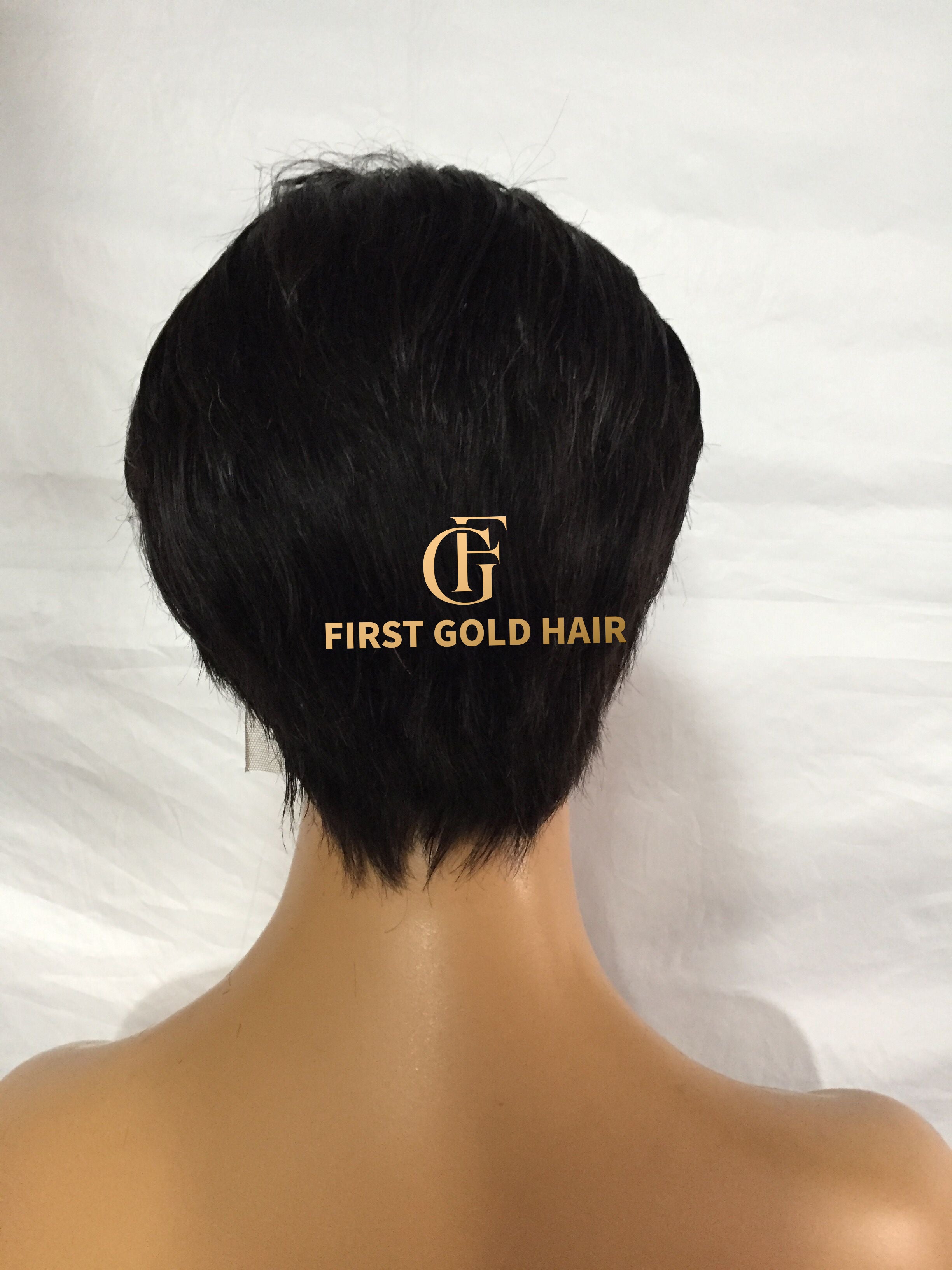 Pixie Wig lace short cut Wigs real Human Hair Wig