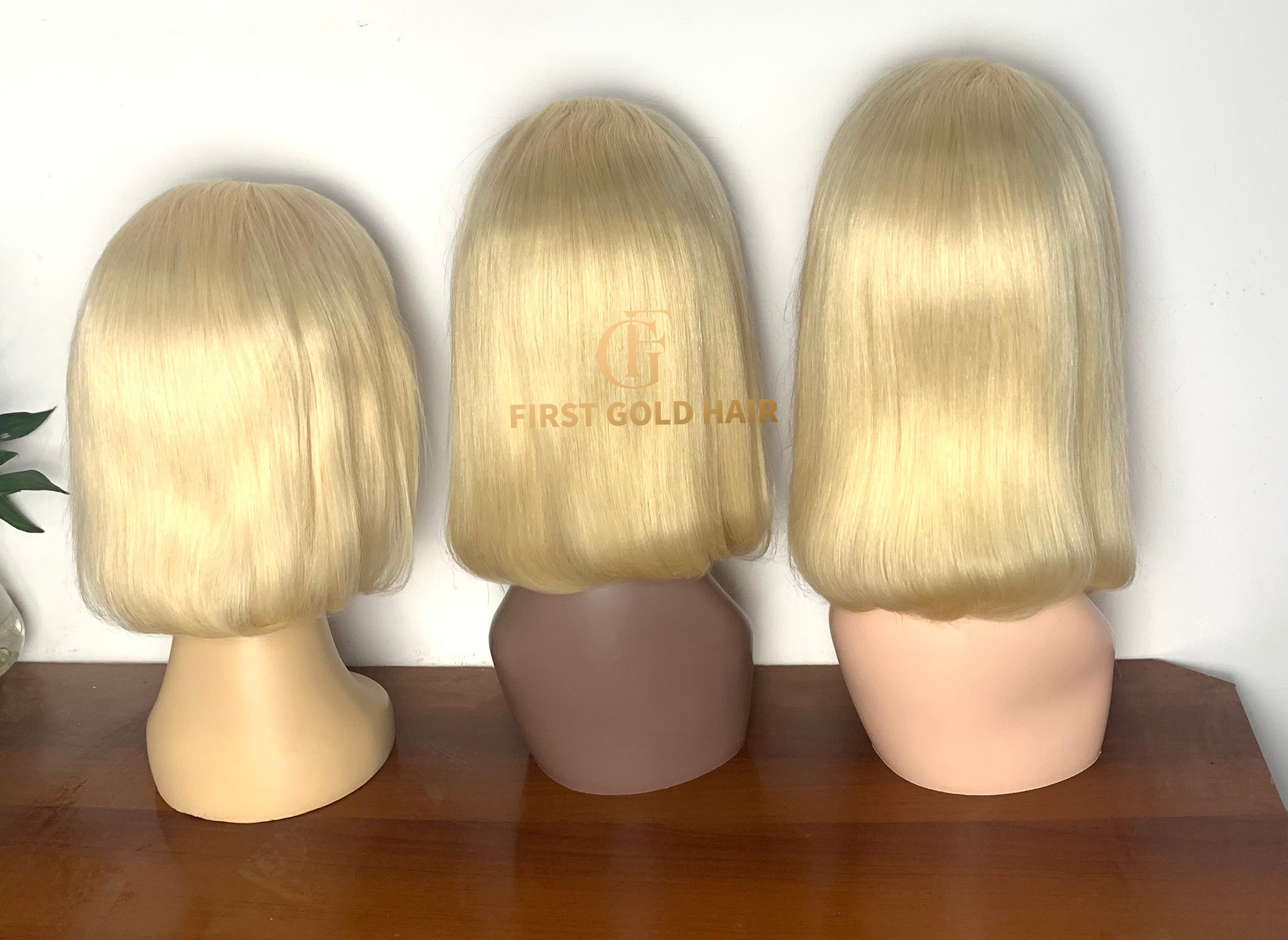 613 Blonde BOB Wig 10 to 14inch short cut Wigs real Human Hair Wig