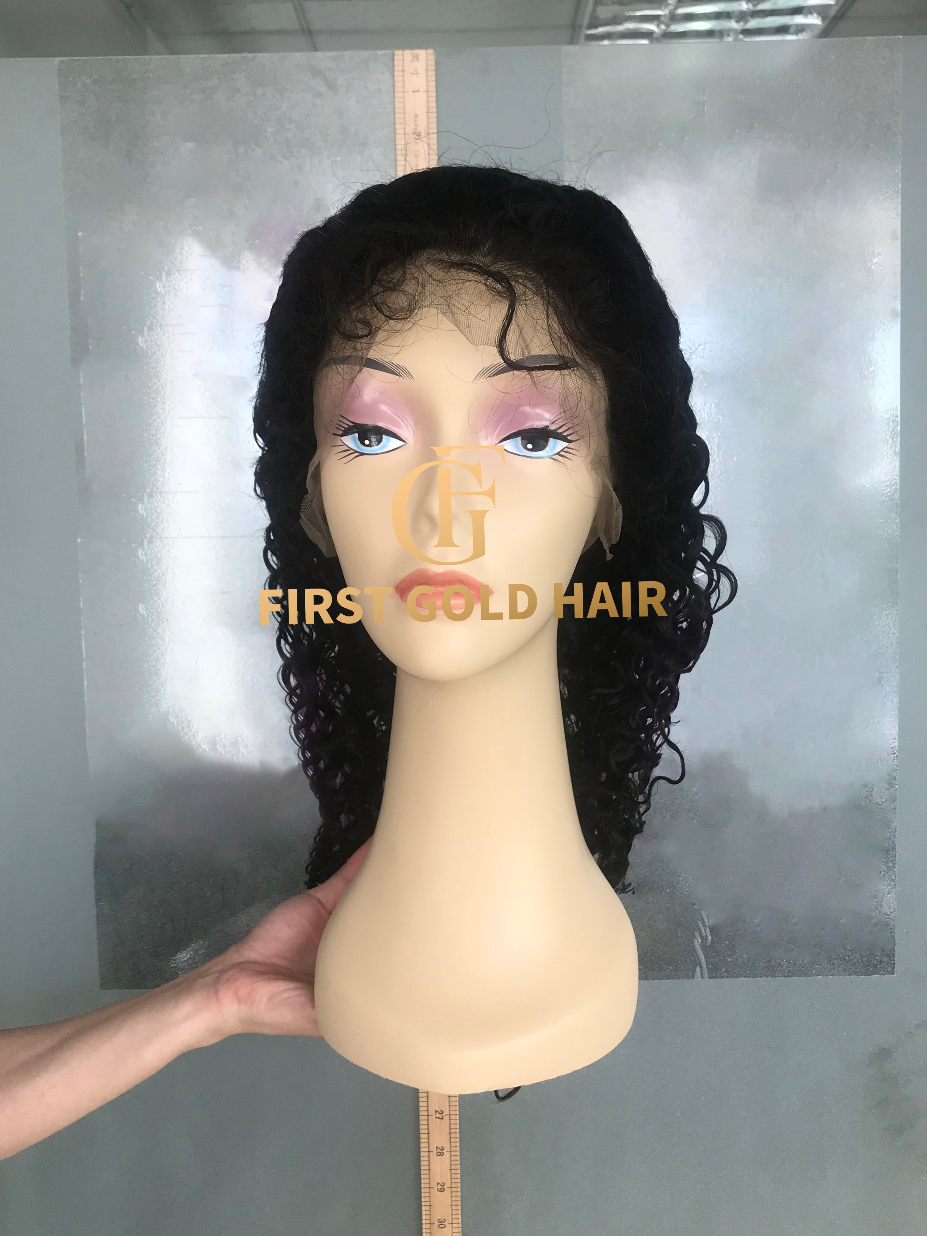 Natural Color Full Front Lace 13x4  Curly Wigs 10-30 Inch Human Hair Wig