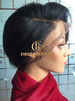 Pixie Wig lace short cut Wigs real Human Hair Wig