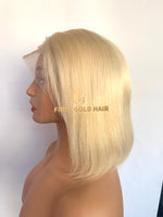 613 Blonde BOB Wig 10 to 14inch short cut Wigs real Human Hair Wig