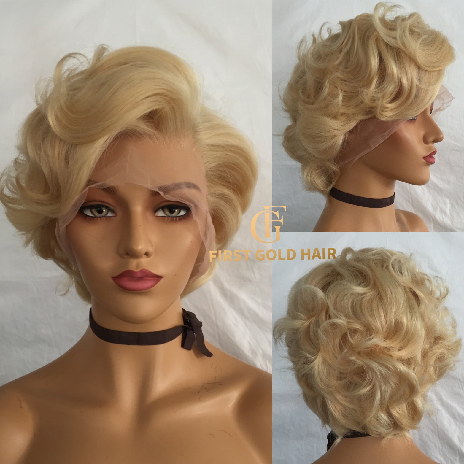 613 Pixie Wig short cut Wigs real Human Hair Wig