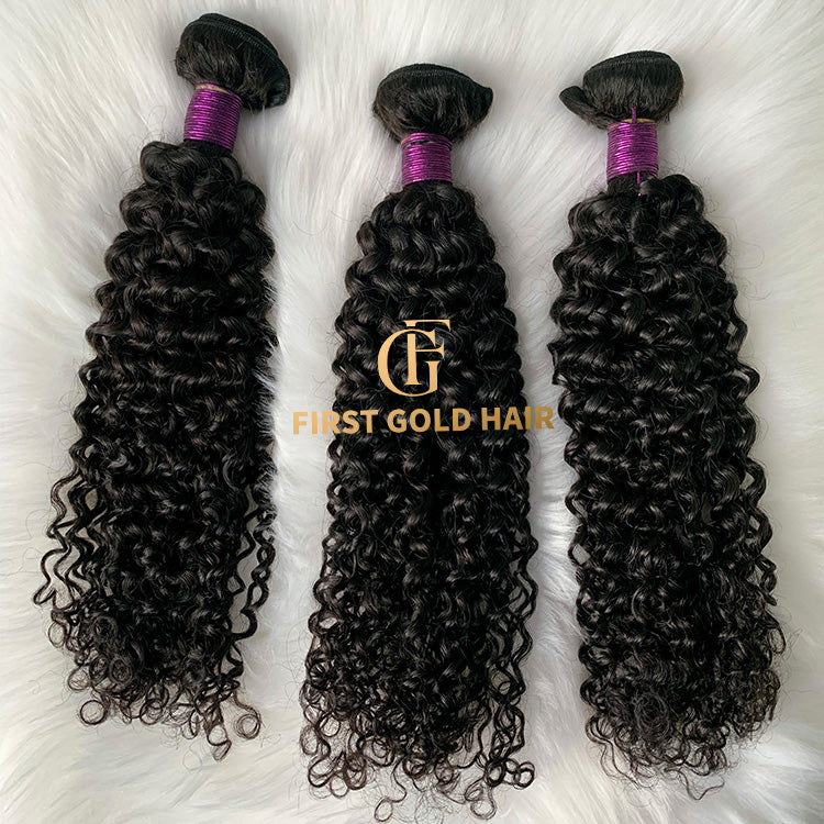 Curly 3 pcs wholesale bundle deal 100% human virginhair 10 to 30inch