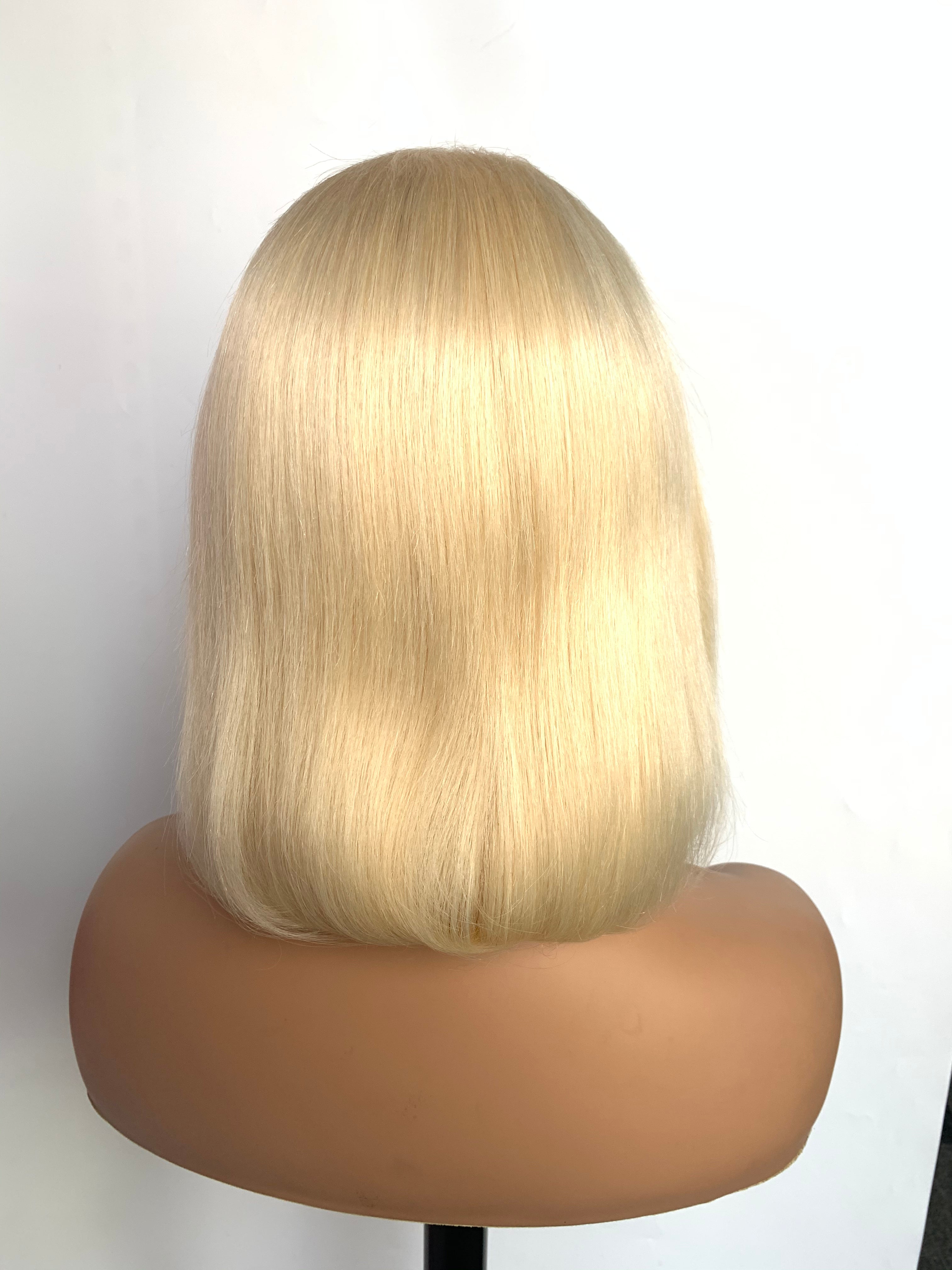 613 Blonde  BOB Wig 10 to 14inch short cut Wigs real Human Hair Wig