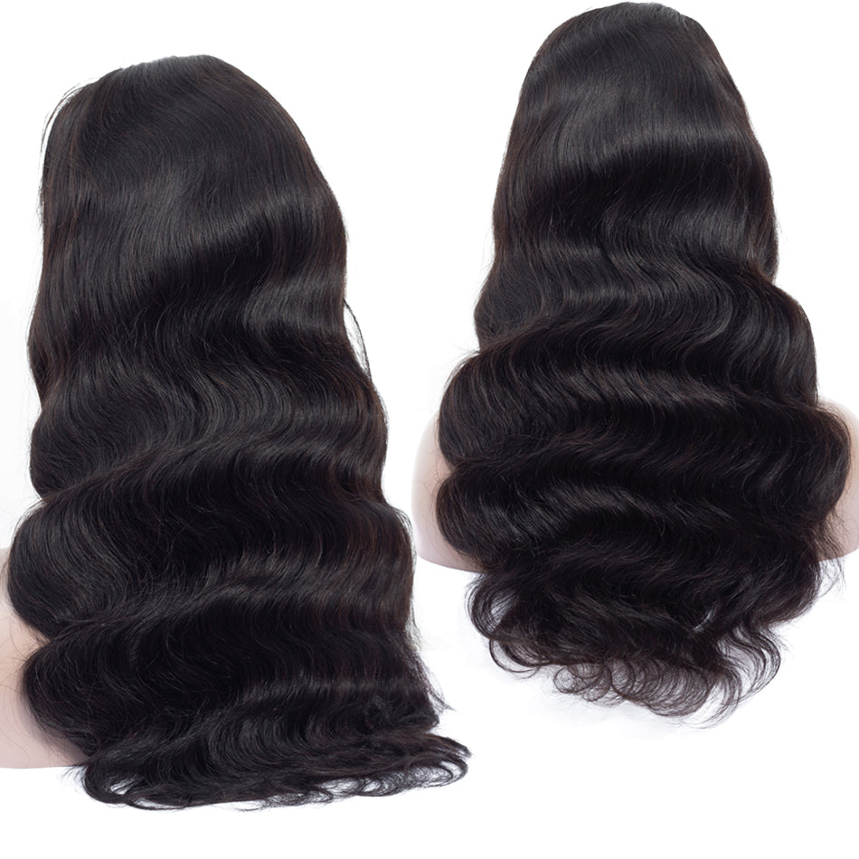 Natural Color Full Front Lace  13x4  Body Wave Wigs 10-30 Inch Human Hair Wig