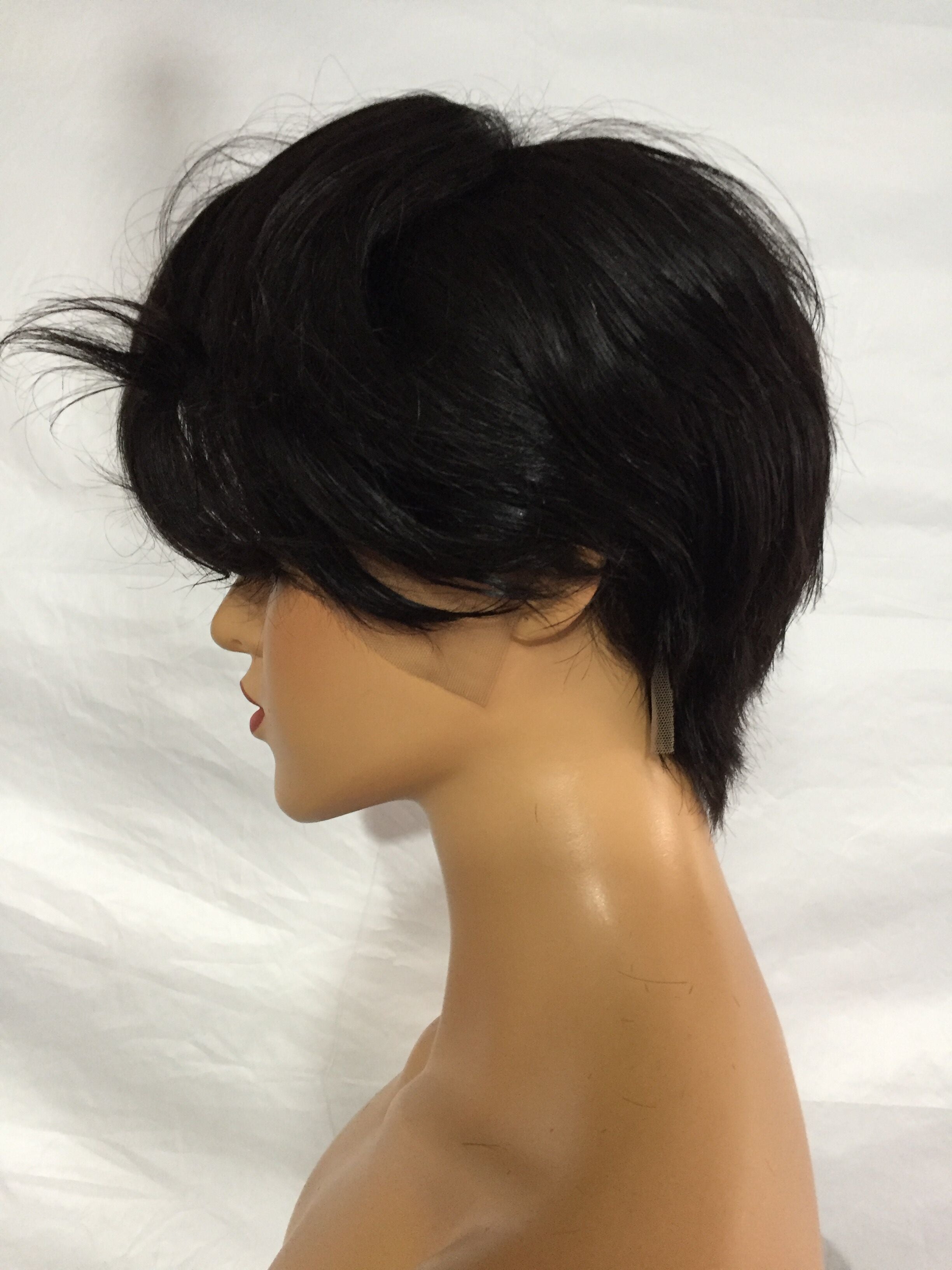 Pixie Wig lace short cut Wigs real Human Hair Wig