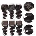 Body Wave Bundle Deal 3 Bundles With one 4*4 Closure 100%Virginhair Human Hair