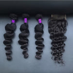 Loose  wave 3 pcs  wholesale bundle deal 100% virginhair 10 to 30inch