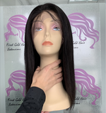 Natural Color Full Front Lace Wig 13x4 BoB Straight Wigs 10-14 Inch Human Hair Wig