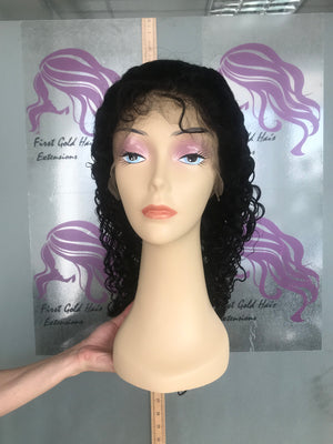 Natural Color Full Front Lace 13x4  Curly Wigs 10-30 Inch Human Hair Wig