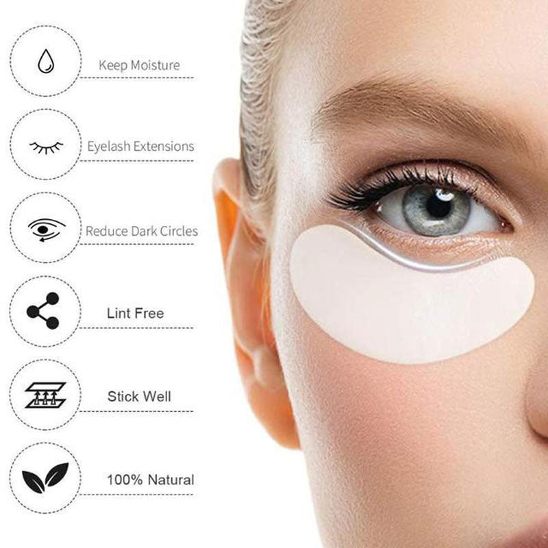 100pairs Eyelash Extension Paper Patches Grafted Eye Stickers 7 Color Eyelash Under Eye Pads Eye Paper Patches Tips Sticker