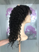 Natural Color Full Front Lace  13x4  Deep Wave Wigs 10-30 Inch Human Hair Wig