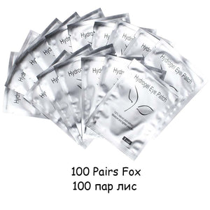 100pairs Eyelash Extension Paper Patches Grafted Eye Stickers 7 Color Eyelash Under Eye Pads Eye Paper Patches Tips Sticker