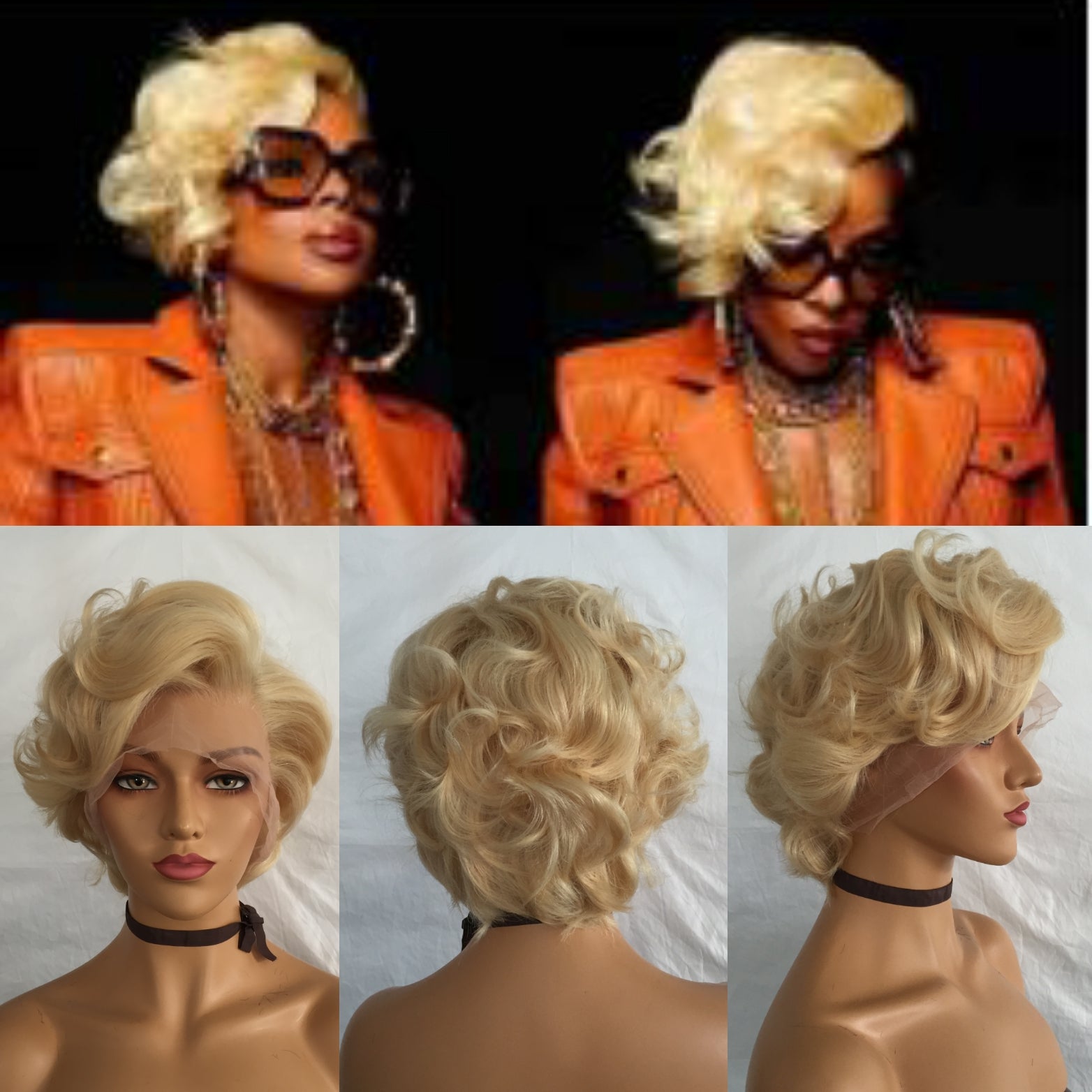 613 Pixie Wig short cut Wigs real Human Hair Wig